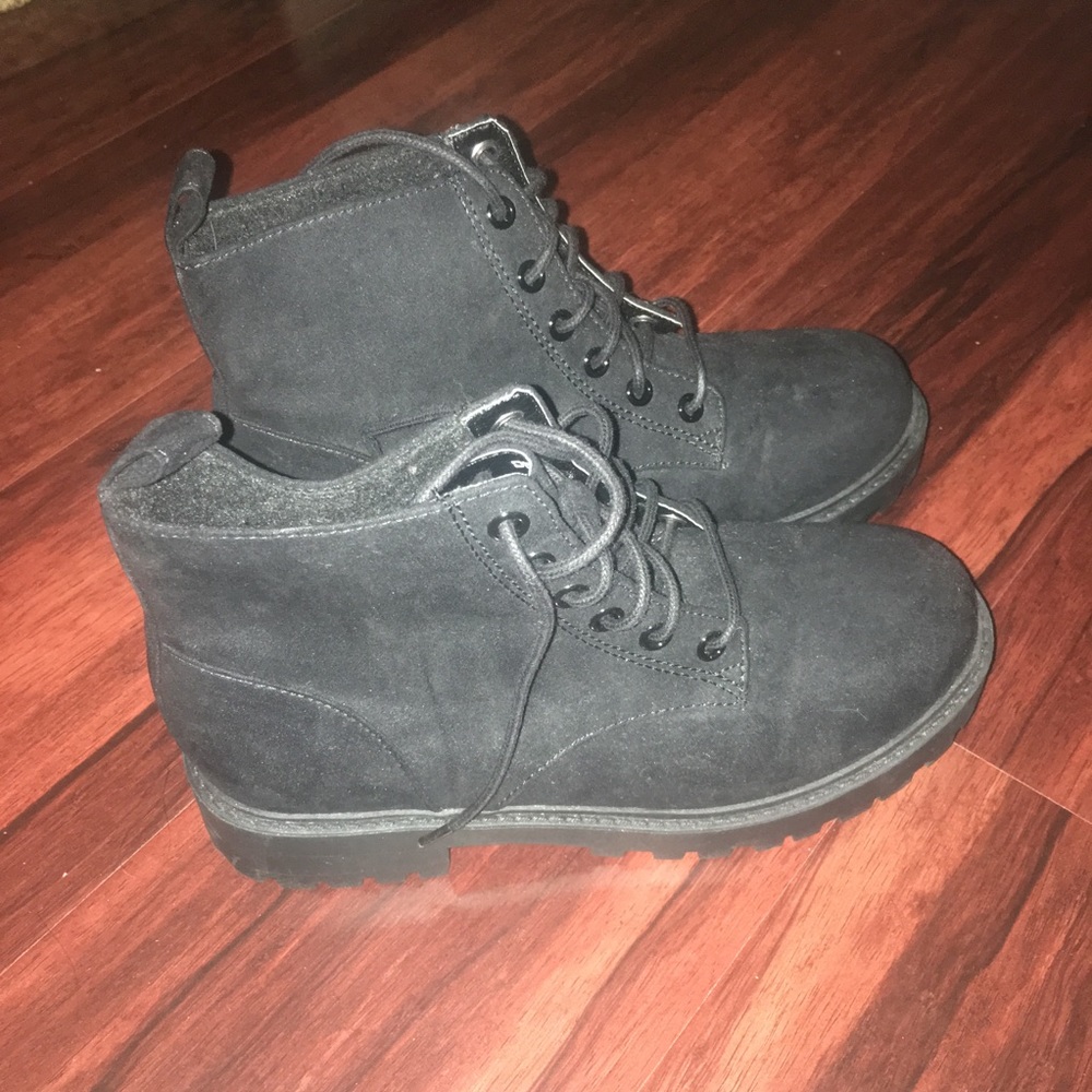 Black soft combat boots from H&M